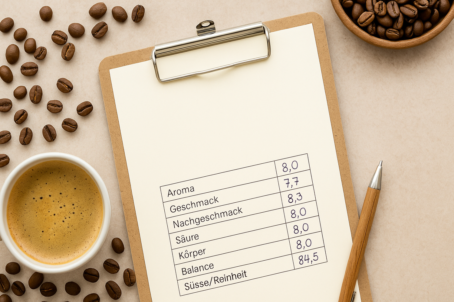 Specialty Coffee Association Score